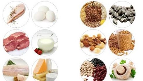 Products high in animal and vegetable proteins for male potency